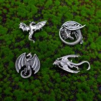 Broche Dragon Viking Vintage de Mode en Gros pour Hommes et Femmes, Amulettes, Broches Animaux, Badges de Revers pour Chemises, Bijoux