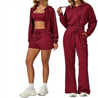 Yali Hiver Nouvelle Collection – Survêtement Sportif Décontracté à Capuche en Polyester/Coton Uni avec Fermeture Éclair, Coupe Ample et Polyvalente pour Femme