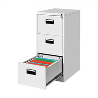 Archivador de Oficina Moderno Youbai, Convertible, Plegable, Extensible, de Acero Blanco, Comercial, con 3 Cajones, con Cerradura, para Oficina en Casa