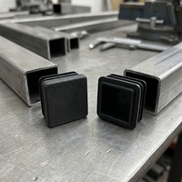 Embouts carrés industriels en PE pour tubes métalliques, poteaux de clôture, étagères – Inserts durables à nervures pour finition