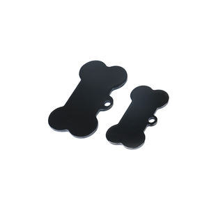 Venta al por mayor 100 Uds patrón sólido personalizado de acero inoxidable etiqueta de identificación de mascotas en blanco grabado con láser gato perro collares correas arneses - Product Image 2