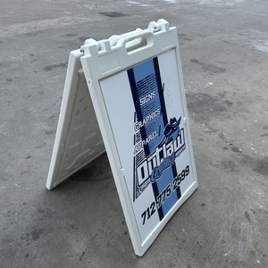 ป้ายโฆษณาพับได้แบบ A-Frame ปรับแต่งได้ สองด้าน เป็นมิตรกับสิ่งแวดล้อม ถอดประกอบได้ ใช้ได้ทั้งภายนอก/ภายใน เติมน้ำได้ พลาสติกแบบพกพา - Product Image 3