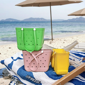 Phong Cách Thời Trang Mới Tại Chỗ Tự Làm Bán Buôn Nhiều Màu Năm Mới Túi Quà Tặng Cô Gái Túi Xách EVA Silicon Bé Tote Túi Xách Bãi Biển Bogy Túi - Product Image 3