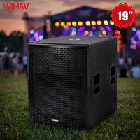 VAMAV Pro Audio NOVA AX181S Caisson de basses extérieur 19''1600W RMS 3200 PEAK Haut-parleur actif professionnel pour système de sonorisation de scène Power DJ