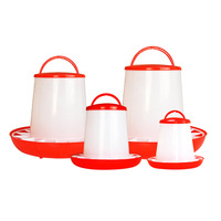 Baril en plastique pour poules, seau de nourriture automatique, pour oiseau, canard, d'oie, 1.5kg, 3kg, 6kg, 9kg