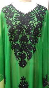 Vestidos de caftán bordados de alta calidad para mujer, vestidos de caftán de trabajo de hilo, tamaño maxi - Product Image 4