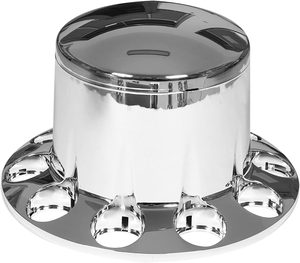 Ensemble de 6 enjoliveurs de roue ABS chromés pour semi-remorque, 60 pièces, écrous de roue de 33 mm, rond, pour essieu avant et arrière - Product Image 4