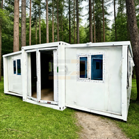 Maison préfabriquée compacte de 2 chambres avec salle de bain, maison empilable, maison portable en conteneur de 10 pieds