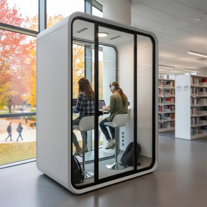 Cabina telefónica para reuniones, cabina acústica insonorizada para estudio, oficina, cabina <span class=keywords><strong>de</strong></span> grabación, cabina <span class=keywords><strong>de</strong></span> trabajo silenciosa moderna a prueba <span class=keywords><strong>de</strong></span> sonido - Product Image 6