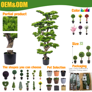 Bonsai Artificiale di Pino Personalizzato Resistente ai Raggi UV, Grande Pianta Finta di Podocarpus in Vaso per Decorazioni Commerciali, Hotel e Giardini - Product Image 3