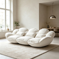 Canapé modulaire en nuage, canapé sectionnel rembourré doux, canapé luxueux et confortable pour villa, hôtel, salon