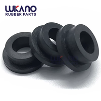 Bouchon en caoutchouc Oeillet rond 9 mm en forme de t Protection de joint en caoutchouc Bouchons de trou flexibles pour tuyau de câble Noir