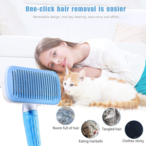Peine de <span class=keywords><strong>pelo</strong></span> <span class=keywords><strong>largo</strong></span> para perros y mascotas, cepillo de plástico para quitar el <span class=keywords><strong>pelo</strong></span> de perros para el cuidado de gatos, elimina el <span class=keywords><strong>pelo</strong></span> durante el baño, suministros de limpieza para perros - Product Image 2