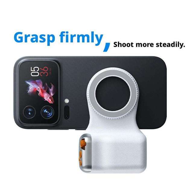 Magnetic Phone Grip For Ergonomics Phone Remote Shutter Handle Portable Holder For Photography Abs Plastic For Action