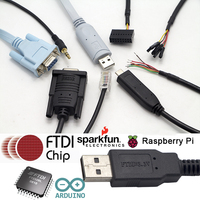 Kabel konverter USB ke TTL Serial UART dengan Chip FTDI diakhiri oleh Header 6 arah, bekerja dengan papan/BeagleBone hitam