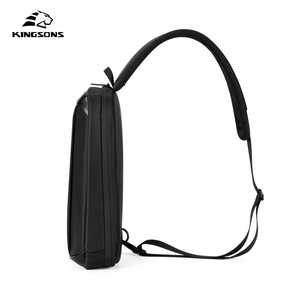 Kingsons Men's Chest Bag Waterproof Crossbody Bag Solid Color Zipper Closure Business Travel Daily Commute Single Shoulder Bag - Product Image 3