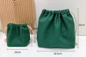 Bolsa de cosméticos de almacenamiento de lona de color sólido al por mayor bolsa de <span class=keywords><strong>maquillaje</strong></span> de lona con cordón tridimensional simple portátil - Product Image 4