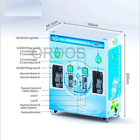 Distributeur d'eau purifiée automatique commercial double écran tactile de glace en métal jeton de carte de crédit paiement par code QR avec SDK
