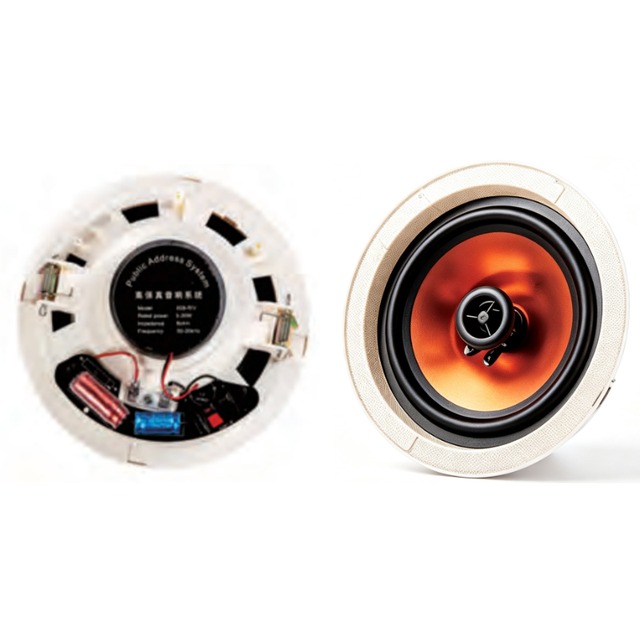 Fixed Impedance Ceiling Speaker 6-inch Ceiling Sound System, 8-ohm Background Music Broadcasting Speaker