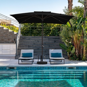 Best Choice Products 9ft Outdoor Steel Polyester Market Patio <b>Umbrella</b> W/Crank, Easy Push Button, Tilt, Table Compatible - Product Image 2