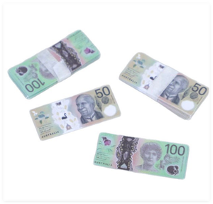 Papier-monnaie réaliste billet de banque monnaie US Dollar australien Livre Euro Won coréen Franc suisse Rouble maison de poupée jouer enfant jouet - Product Image 5