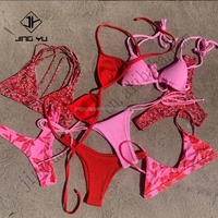 Maillot de bain deux pièces personnalisé, tissu écologique, vente en gros de maillots de bain