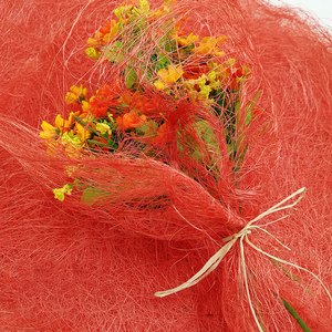 Papier d'emballage Nouveau papier de rêve en paille de chanvre naturel Bouquet de fleurs Matériel d'emballage Papier de chanvre - Product Image 2