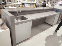 Dalle de quartz gris de haute qualité de l'usine chinoise vente en gros de comptoir de cuisine en pierre artificielle au design moderne et dessus de table