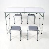 Table pliante rectangulaire blanche d'extérieur avec structure en aluminium, chaise de banquet en plastique pour jardin, salle à manger, événements, utilisation intérieure et extérieure