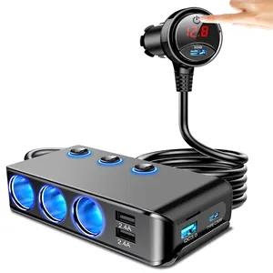 Gaoyi Yeni 1'den <span class=keywords><strong>3</strong></span>'e Araç Çakmak Soketi PD30W Araç Şarj Cihazı Bağımsız Anahtarlı Hızlı Şarj Çoklu USB Çakmak - Product Image 1