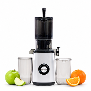 Extracteur de jus centrifuge à large goulotte d'alimentation, facile à nettoyer, usage commercial, capacité 1L, alimentation USB/électrique, faible bruit, écologique - Product Image 1