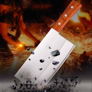 Chinese-style cleaver, sharpened for home use, kitchen, chef, <b>bone</b>-chopping, meat-cutting, slicing, professional chopping and - Product Image 4