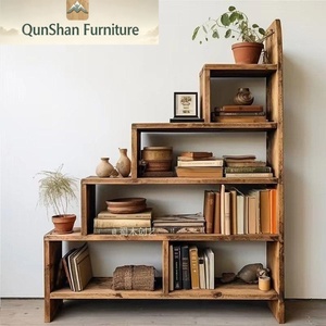 Étagère de rangement en bois massif à combinaison libre, style japonais créatif pour salon - Product Image 2