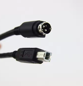 Kabel Serial Hosiden USB 3 Pin Din+ Konektor Daya EPOS POS Printer Struk Pengisian Cepat 24V 3A Arus Kabel Jalinan PVC Molded - Product Image 2