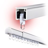Système intelligent de rail de rideau en aluminium à haute résistance, glissement fluide, durable, solide, facile à installer