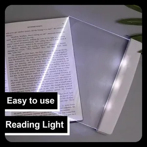 <span class=keywords><strong>Lampe</strong></span> de lecture de nuit <span class=keywords><strong>plate</strong></span> portative de LED avec la lumière de livre de vision nocturne de montage de panneau à piles - Product Image 2