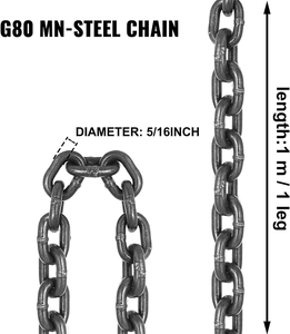 Cadena de elevación de alta resistencia G80 negra de 6mm-42mm para eslingas de elevación, cadena de acero de alta resistencia G80 negra - Product Image 2