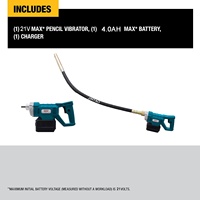 Outils de construction Batterie lithium-ion Vibrateur de béton Portable 21V
