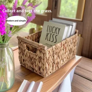 Cesto Multifunzionale in Paglia di Giacinto d'Acqua per Arredamento Casa e Organizzazione Scrivania - Product Image 2