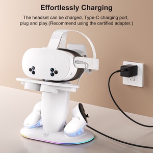 CoolRabbie Factory New Wholesale Charging Dock for Meta Quest 2 Quest 3 for <strong>Oculus</strong> Quest 3S VR Stand <strong>Accessories</strong> - Product Image 2