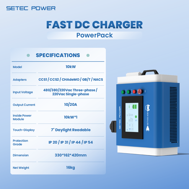 OEM Level 3 Ocpp 10kW Dc Fast Ev Charger Single-Phase Home Portable Charging Station for Electric Vehicles