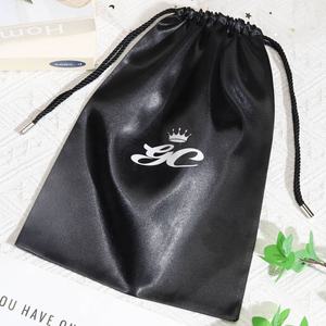 Custom Luxe Zijde Satijn Haar Bundel Stofzak Pruik Handtas Hoeden Verpakking Cadeau Opslag Satijn Trekkoord Zakje Voor Baseball Cap - Product Image 3