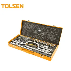 ขายส่ง กล่องเครื่องมือ tolsen-TOLSEN 15141 24ชิ้นอุตสาหกรรม1/2 "กล่องประแจเครื่องมือซ็อกเก็ตชุด