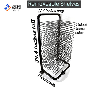 Organizzatore Mobile in Metallo, Design in Metallo Verniciato a Polvere, 25 Ripiani Flessibili, Stendibiancheria per Scuole e <span class=keywords><strong>Club</strong></span> d'Arte - Product Image 2