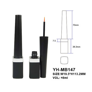 Tube vide en plastique bleu mat de la série argentée avec logo personnalisé pour mascara et rouge à lèvres – Emballage cosmétique - Product Image 3