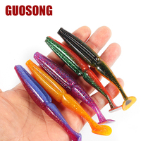 Leurre souple en PVC à queue de pagaie, appât pour insectes, carpe, double section, grande queue en T, sous-appât avec hameçons, lancer à longue distance, eau douce