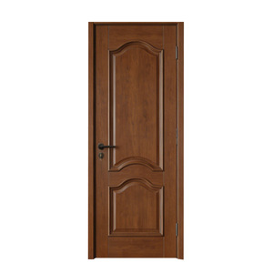 Puertas de madera maciza de roble rojo talladas, impermeables y sin pintura, venta al por mayor del fabricante. - Product Image 4