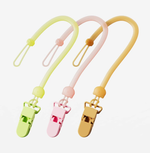 Chaîne de sucette pour bébé durable anti-chute avec anneau de dentition en silicone en forme d'animal, en forme de cœur, clip en silicone pour sucette, chaîne de clip pour sucette - Product Image 4