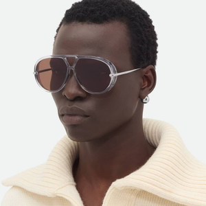 แว่นกันแดด Bottega BV Pilot Style Acetate ป้องกันแสงสะท้อน แว่นตาแฟชั่นสำหรับขับรถ ท่องเที่ยว ปาร์ตี้ ใส่ลำลอง Veneta - Product Image 2