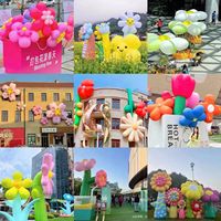 Modèle de fleur gonflable géante d'affichage de promotion extérieure de logo personnalisé pour la publicité grand impact avec une grande visibilité